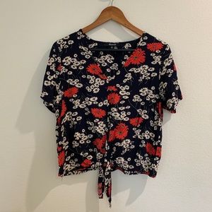 Madewell dark floral top
